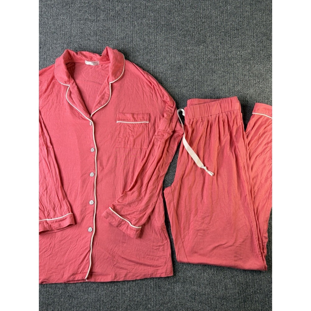 Ekouaer Pink‎ Pajama Set Small Lounge Sleepwear Women